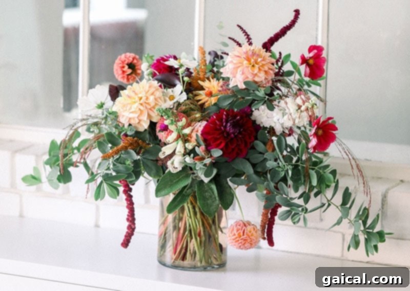 Flower Child Farm floral bouquet centerpiece