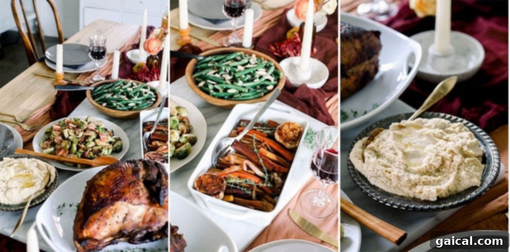 Friendsgiving food ideas with a variety of festive dishes