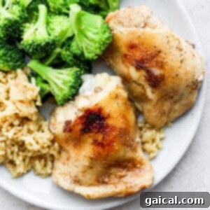 Crispy sous vide chicken thighs ready to be served