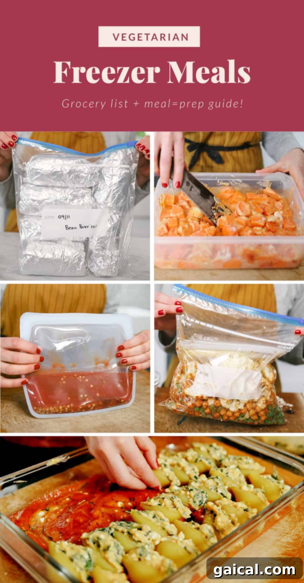 How to make healthy vegetarian freezer meals easily.