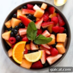 fresh fruit salad in a bowl
