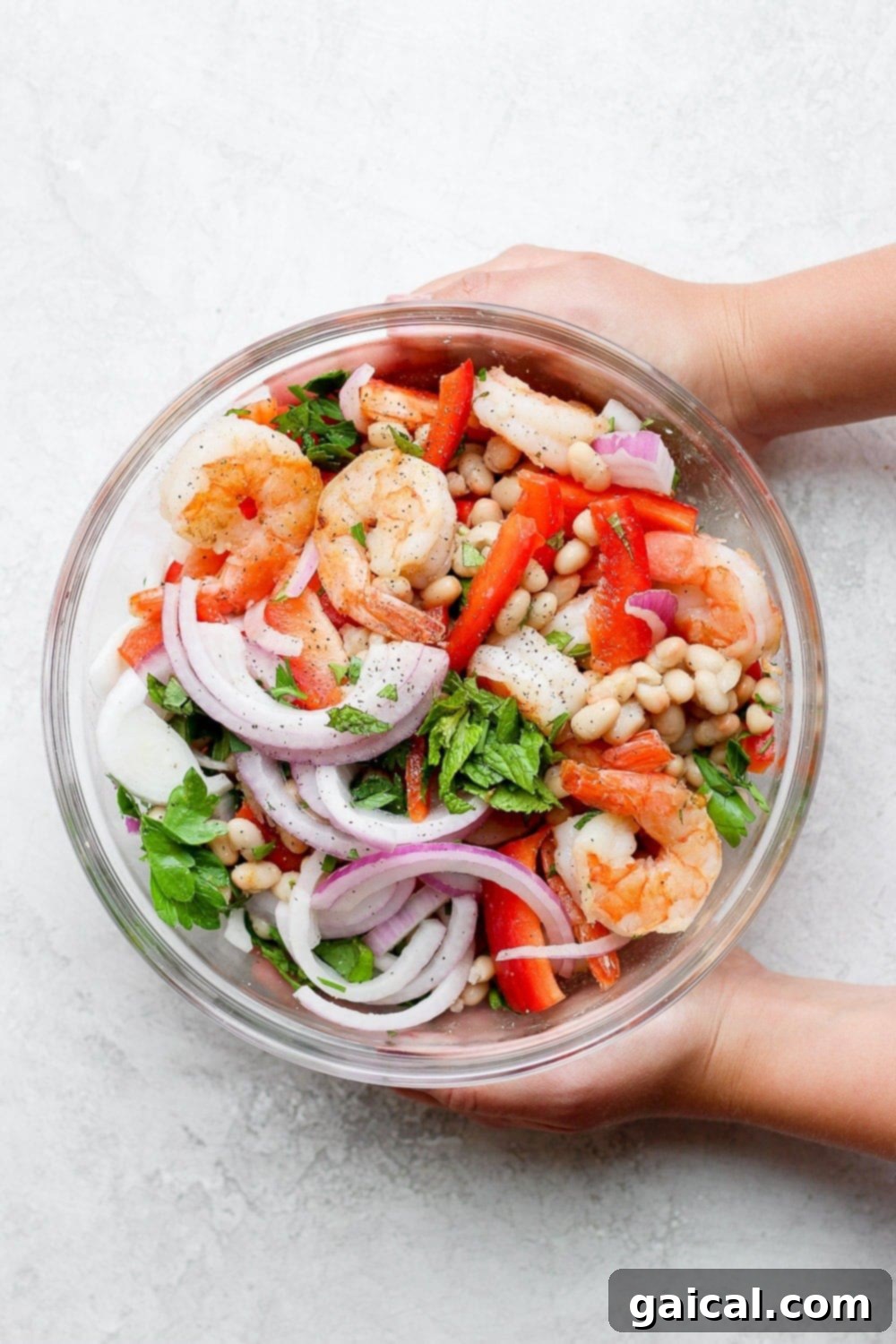 Vibrant Shrimp Salad 2 healthy shrimp salad in a bowl ready to be served