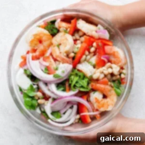 Vibrant Shrimp Salad 8 healthy shrimp salad in a bowl