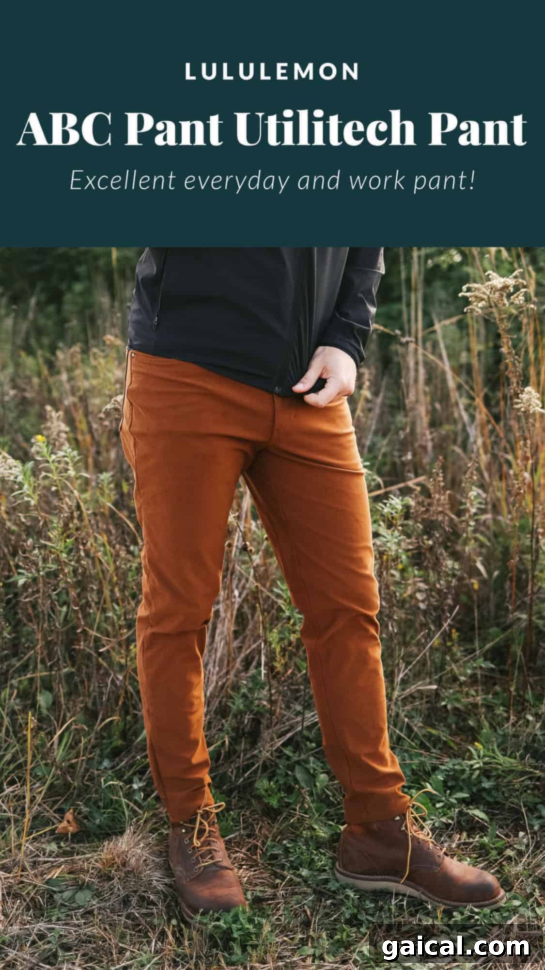 Our guys love Lululemon just as much as we do, and today they're here to share their favorite Lululemon men's products with you. From joggers to shorts to jackets, read on for all of their top Lululemon picks for men. Man looking stylish and comfortable in Lululemon ABC Pants, perfect for a casual day out.