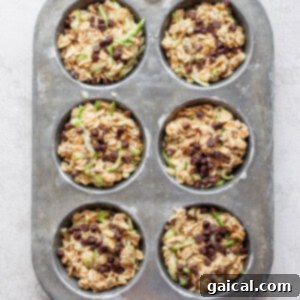 oatmeal muffins in a muffin tin.