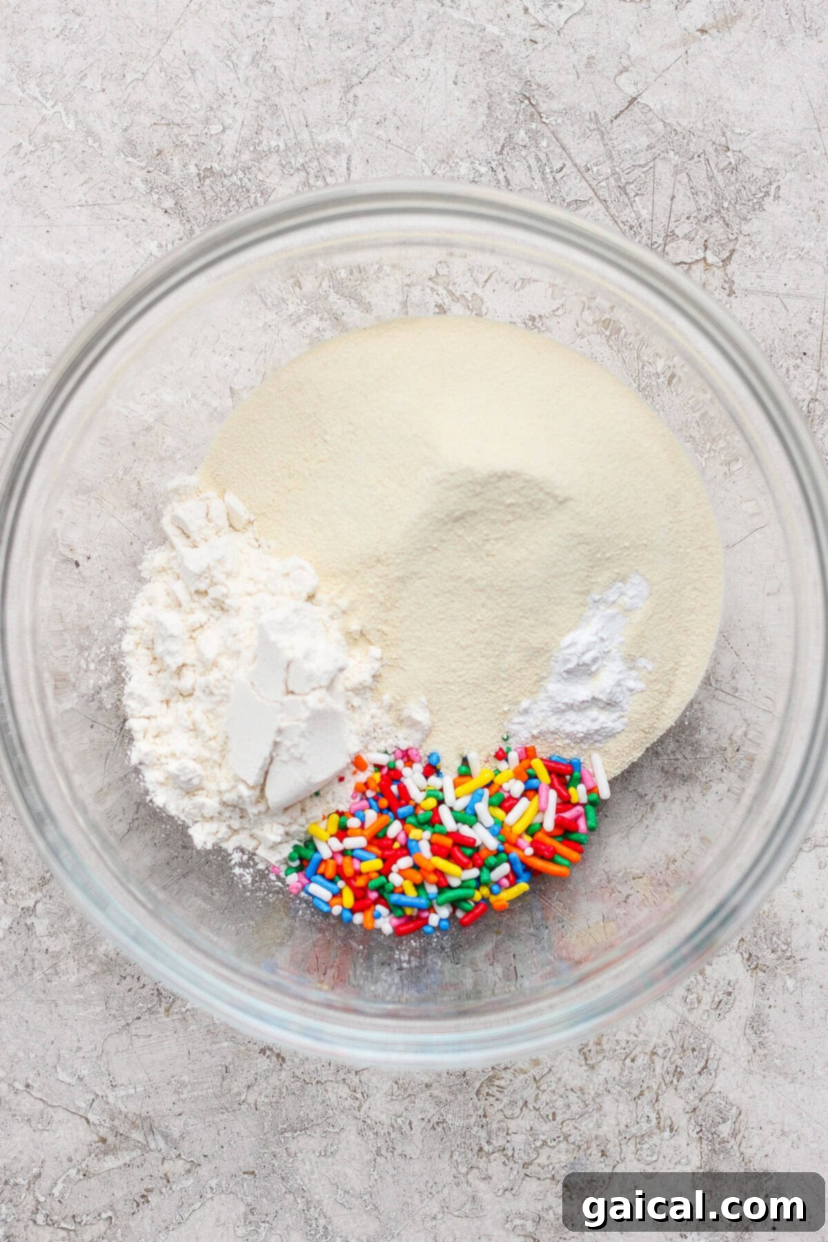 Dry ingredients in a bowl