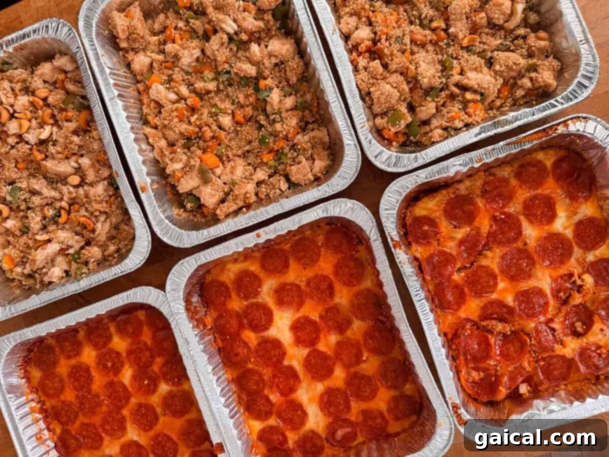 Comforting Casseroles: A Silent Offering of Support 2 Selection of casseroles, including pizza and stir-fry variations, perfect for gatherings.