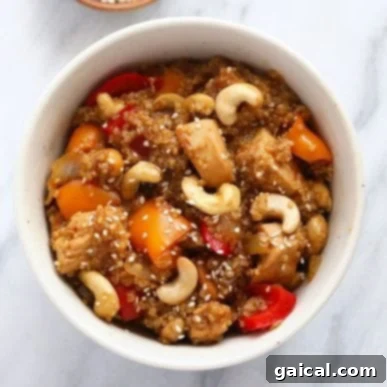 Cashew Chicken Quinoa Bake