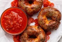 Pepperoni & Cheese Pizza Protein Bagels Baked In